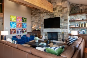 Deer Valley Park City View Great Room Fireplace